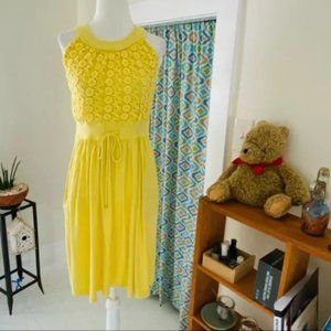 Calvin Klein Halter Dress with crochet detail (size 6)